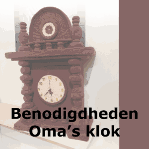 Benodigdheden Oma's klok