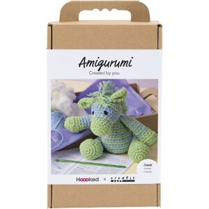 977872 Creativ Company Amigurumi hobbyset, Zebra , lichtblauw, lichtgroen